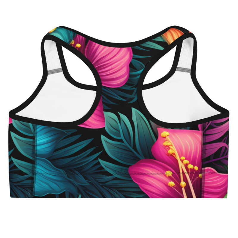 Hibiscus Heat Sports Bra - Image 2
