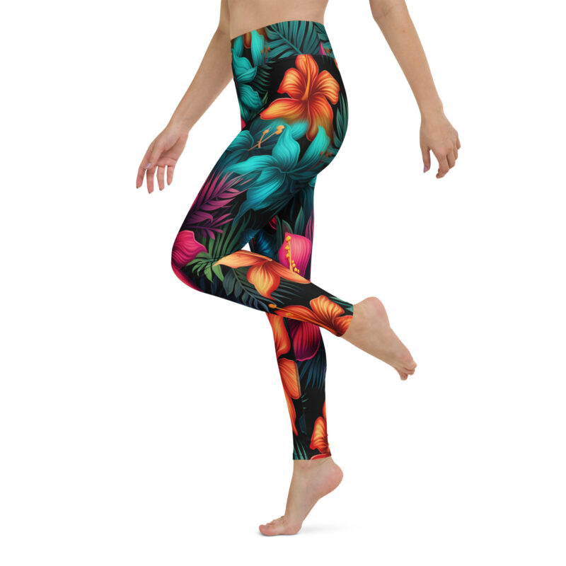 Hibiscus Heat Yoga Leggings