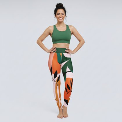 Autumn Bloom Yoga Leggings