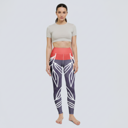 Coral Canopy Yoga Leggings