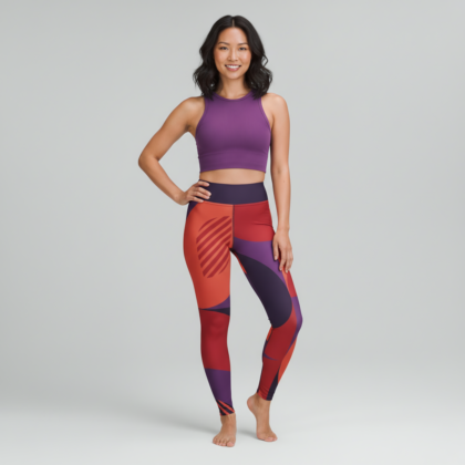 Crimson Shift Yoga Leggings