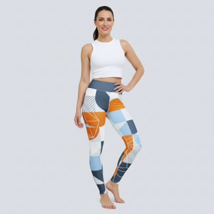 Nordic Grid Yoga Leggings