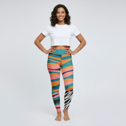 Zebra Pop Yoga Leggings