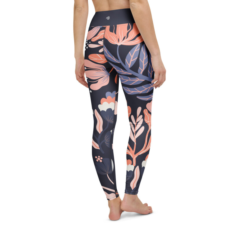 Petal Noir Yoga Leggings - Image 2