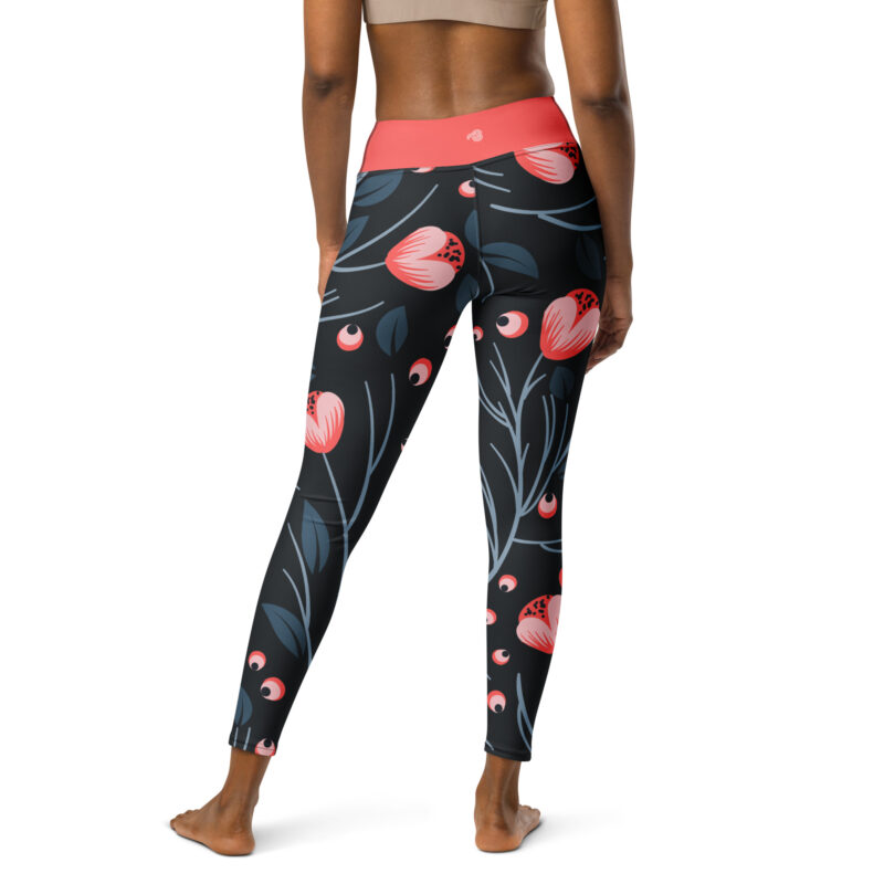 Midnight Bloom Yoga Leggings - Image 2