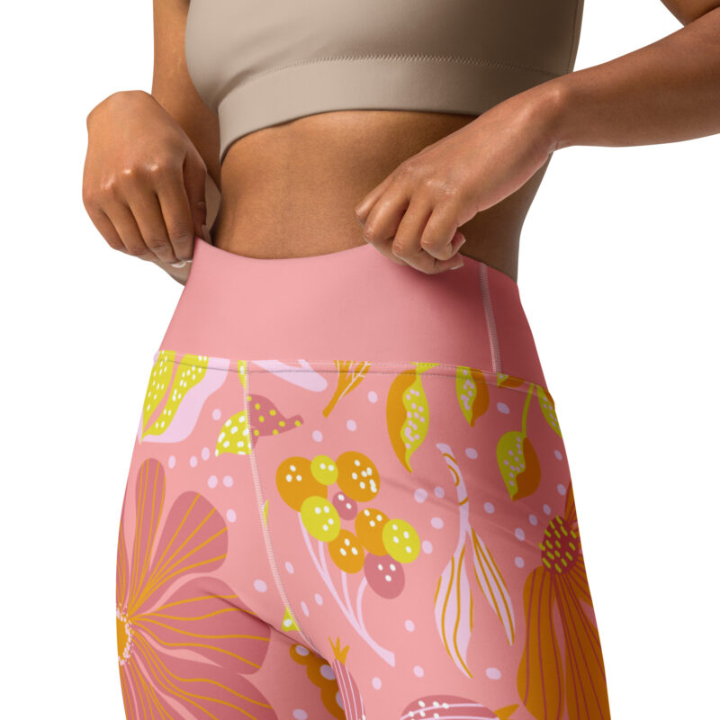 Citrus Bloom Yoga Leggings - Image 4