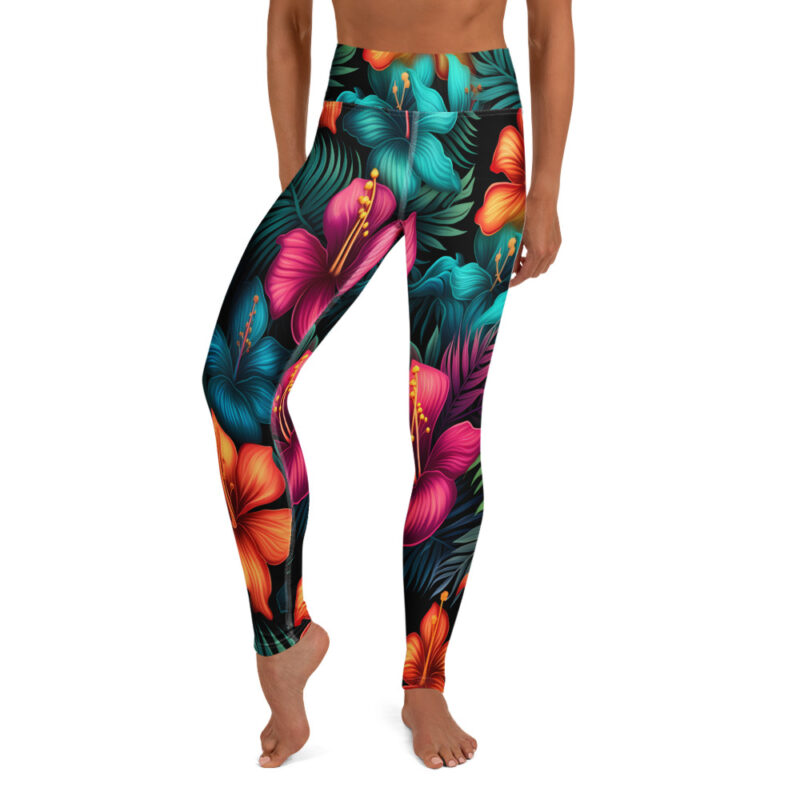 Hibiscus Heat Yoga Leggings - Image 3