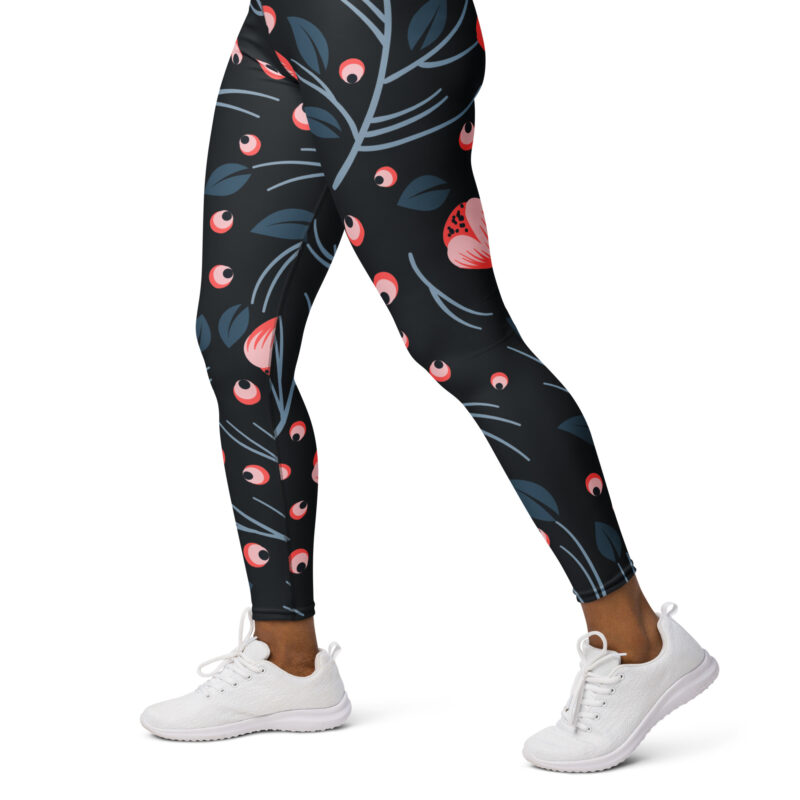 Midnight Bloom Yoga Leggings - Image 3