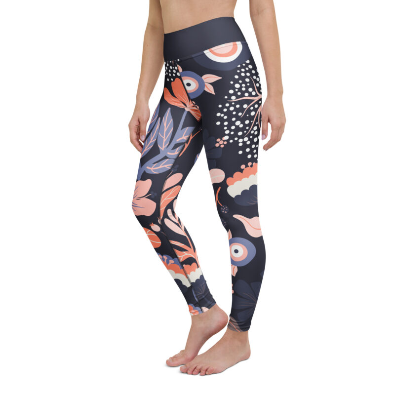 Petal Noir Yoga Leggings - Image 4