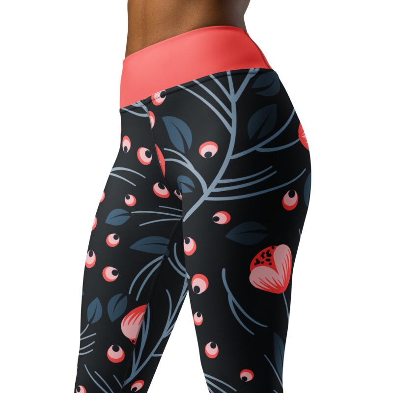 Midnight Bloom Yoga Leggings - Image 4