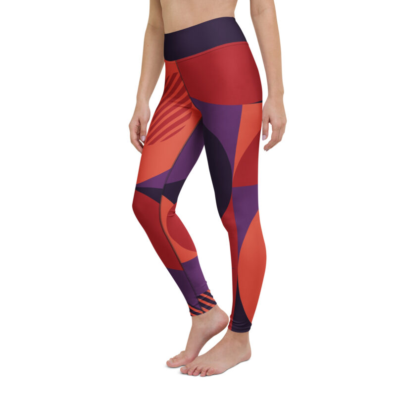 Crimson Shift Yoga Leggings - Image 4
