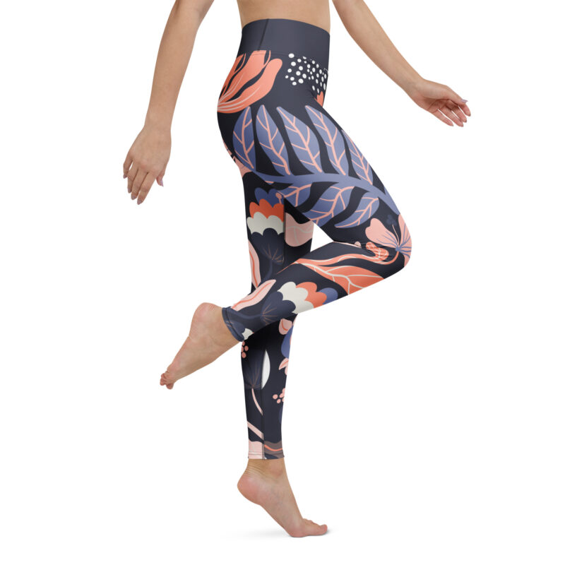 Petal Noir Yoga Leggings - Image 5