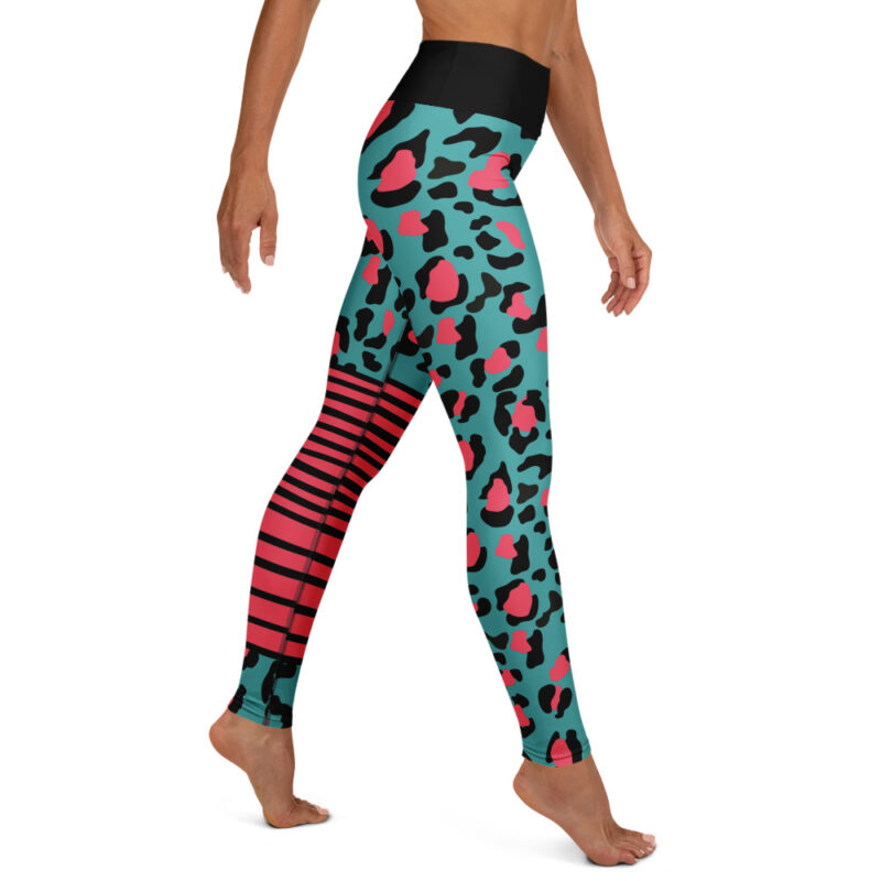 Neon Clash Yoga Leggings - Image 4