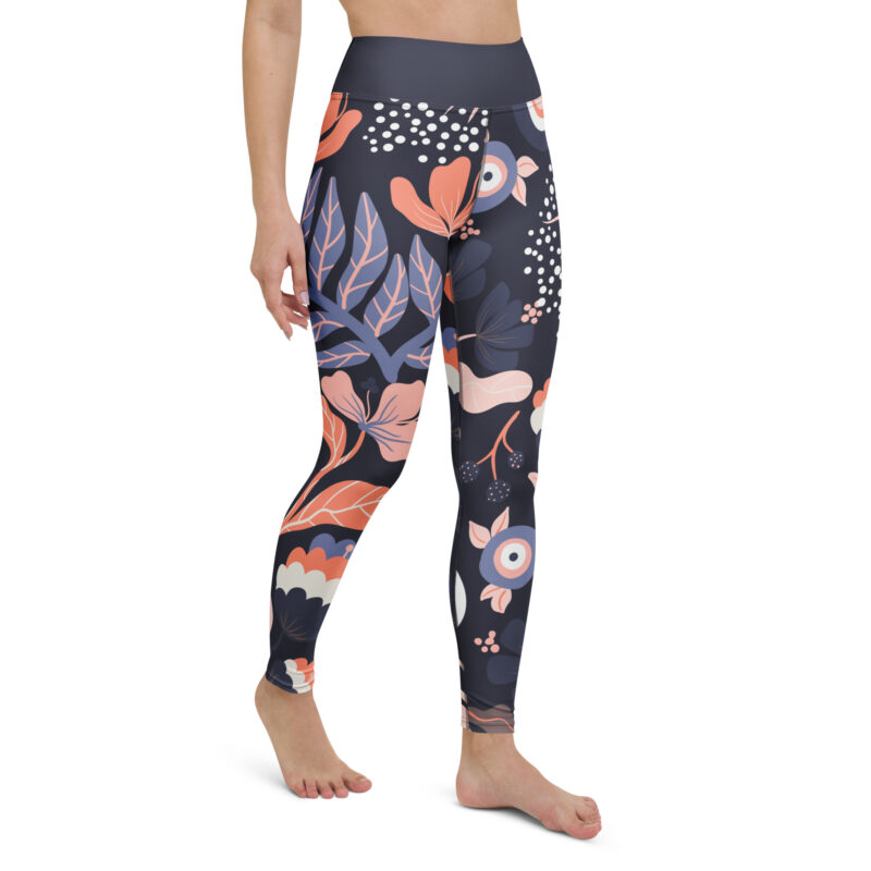 Petal Noir Yoga Leggings - Image 6