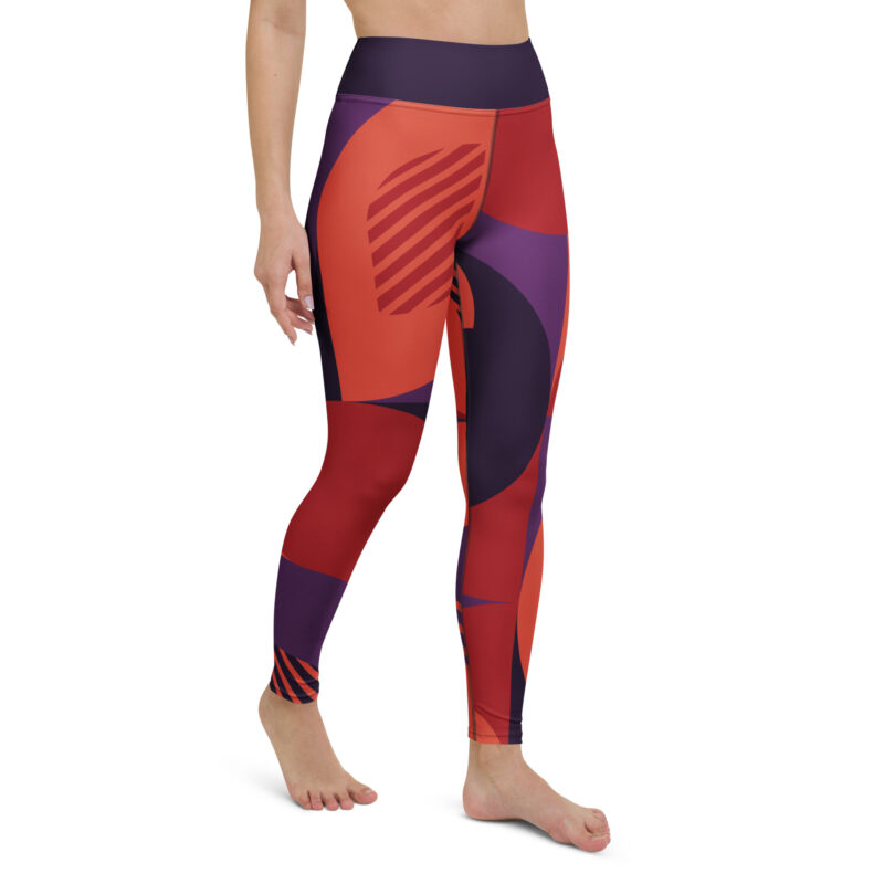 Crimson Shift Yoga Leggings - Image 6