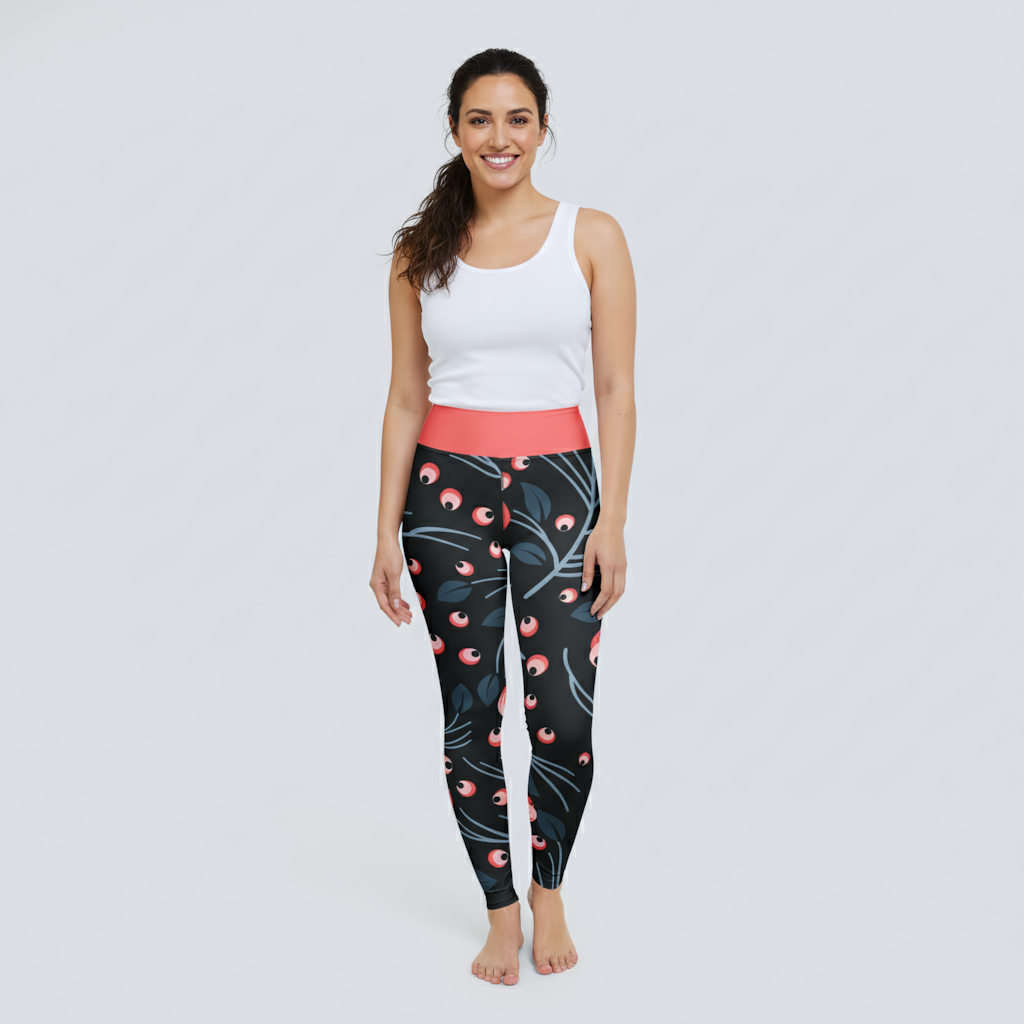 Midnight Bloom Yoga Leggings