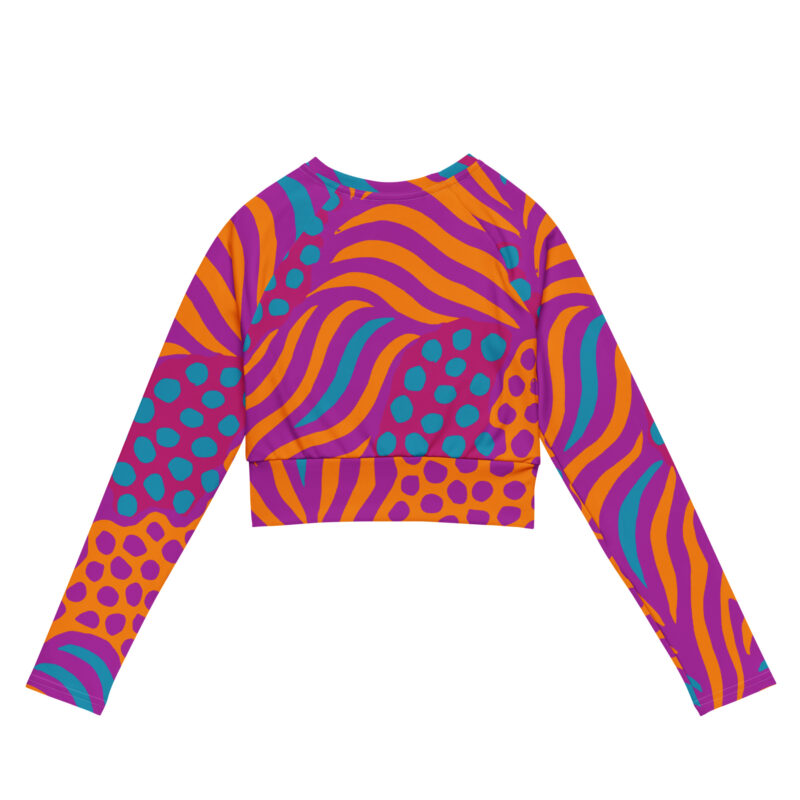 Electric Safari Recycled long-sleeve crop top - Image 2