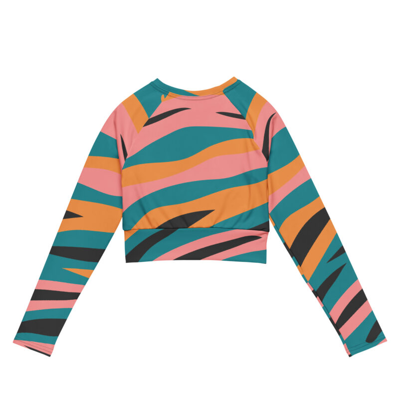 Zebra Pop Recycled long-sleeve crop top - Image 2