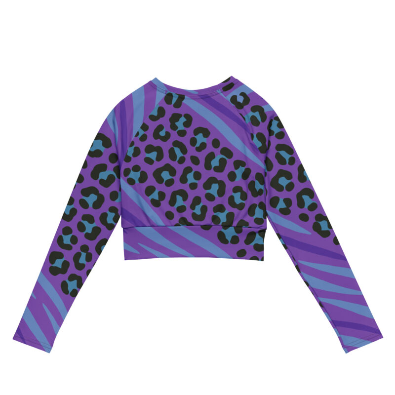 Midnight Prowl Recycled long-sleeve crop top - Image 2