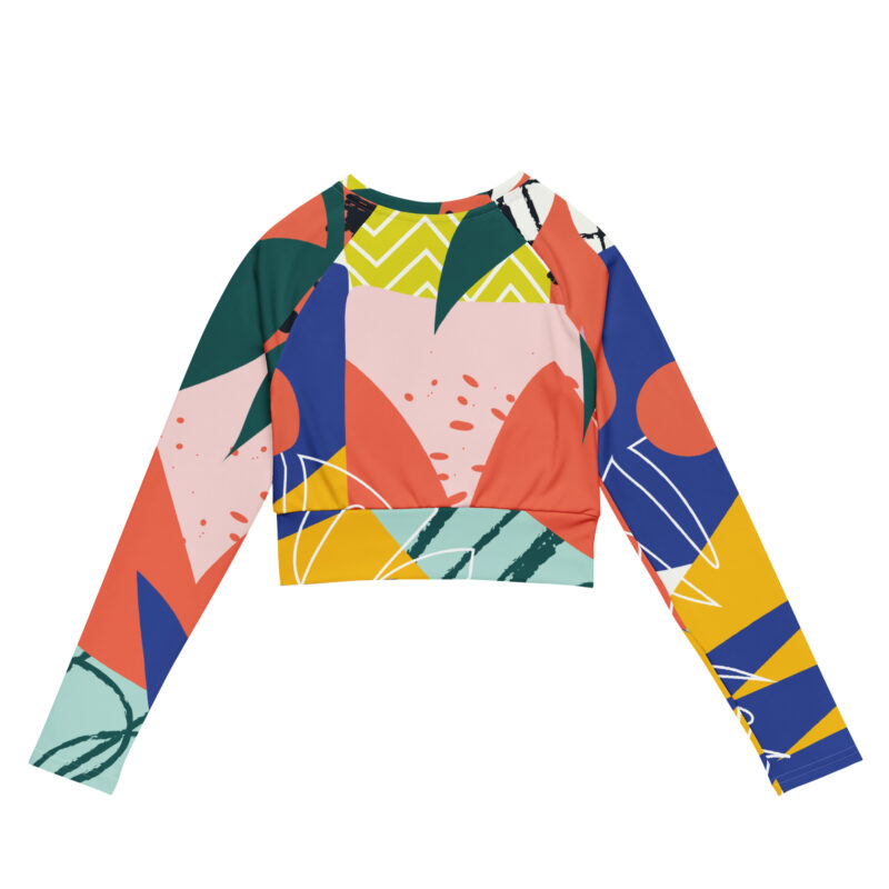 Color Bloom Recycled long-sleeve crop top - Image 2