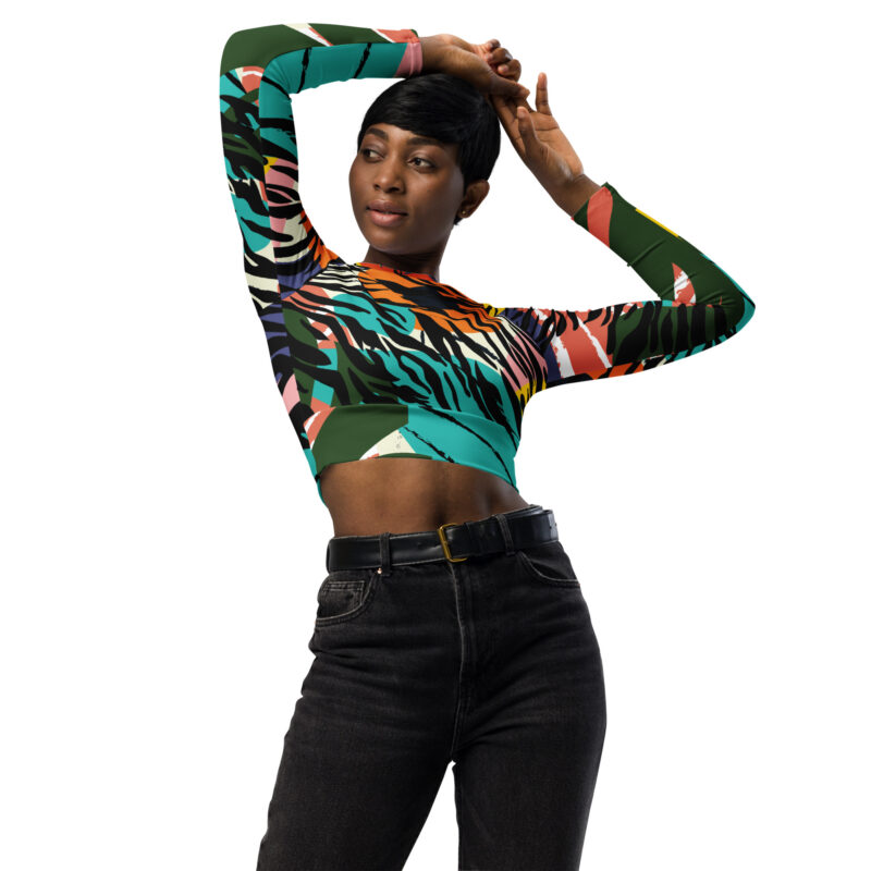 Jungle Rush Recycled long-sleeve crop top - Image 3