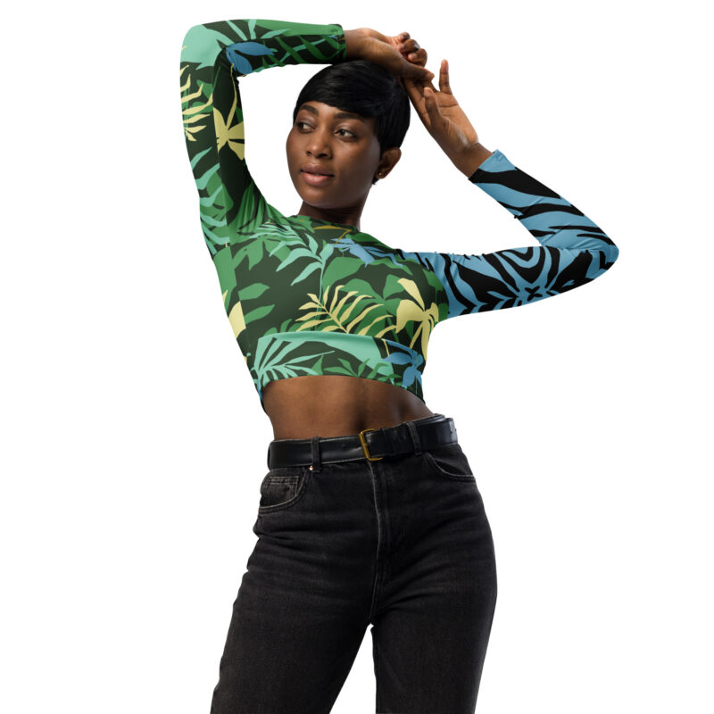 Tropic Trail Recycled long-sleeve crop top - Image 3