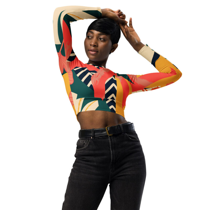 Botanic Remix Recycled long-sleeve crop top - Image 3