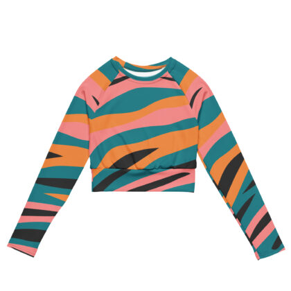 Zebra Pop Recycled long-sleeve crop top