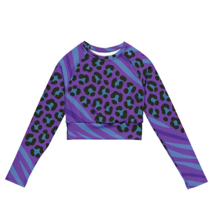 Midnight Prowl Recycled long-sleeve crop top