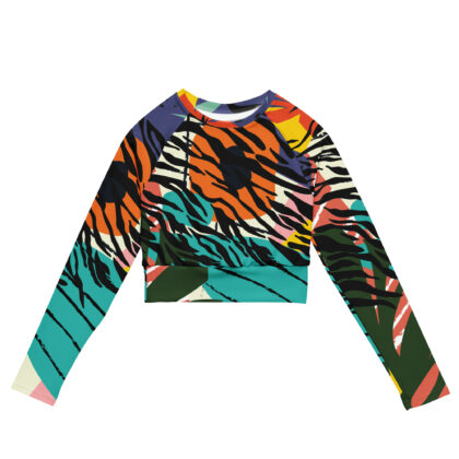 Jungle Rush Recycled long-sleeve crop top