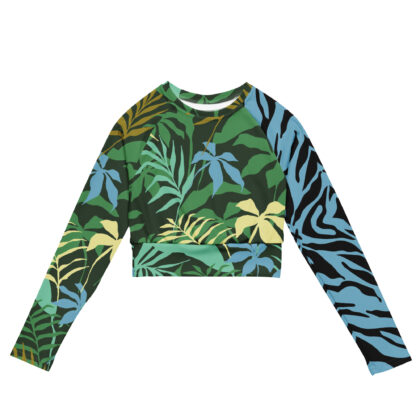 Tropic Trail Recycled long-sleeve crop top