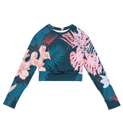 Botanic Bloom Recycled long-sleeve crop top