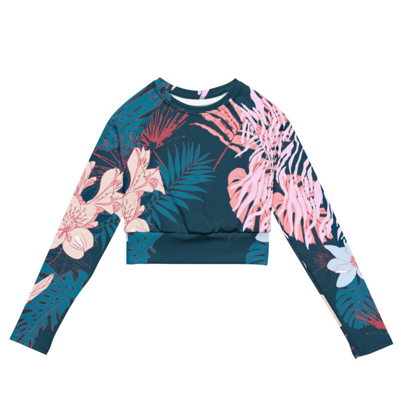Botanic Bloom Recycled long-sleeve crop top