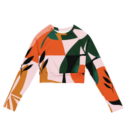 Autumn Bloom Recycled long-sleeve crop top