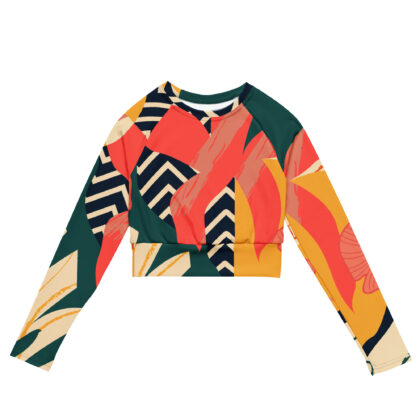 Botanic Remix Recycled long-sleeve crop top