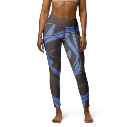 Chocolate Blue Yoga Leggings